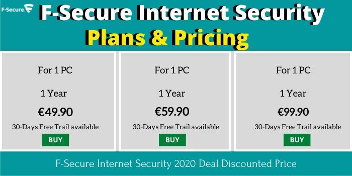 F-Secure Internet Security Plans