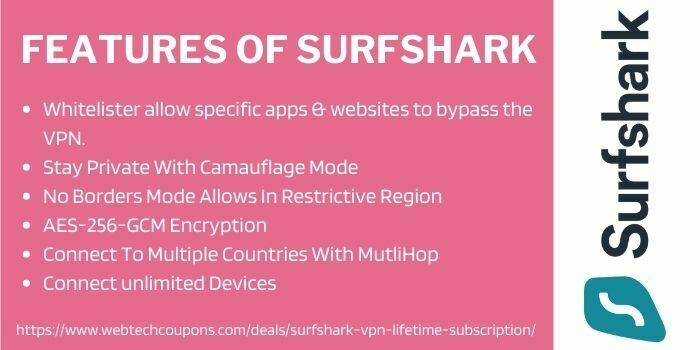 features of surfshark