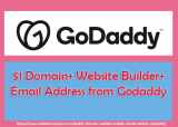$1 Domain+ Website Builder+ Email Address from Godaddy